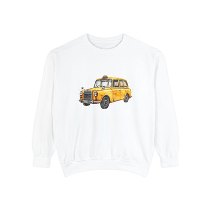 Unisex Garment-Dyed Sweatshirt Elegant - British Vintage Car