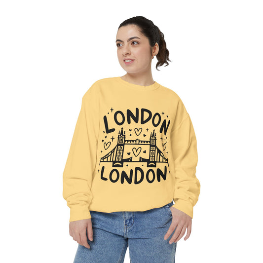 Unisex Garment-Dyed Sweatshirt - Relaxing London