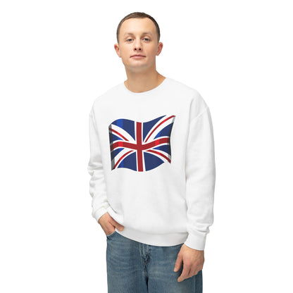 Unisex Lightweight Crewneck Sweatshirt - Classic UK Flag