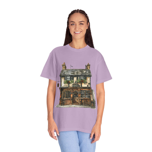Unisex Garment-Dyed T-shirt - From Thatched Roofs to Stone Walls - British Village Houses
