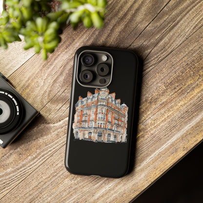 Cityscape Phone Case, Tough Phone Cover, Urban Art Case, Vintage Architecture Design, Gift for Travelers, Stylish Phone Accessory