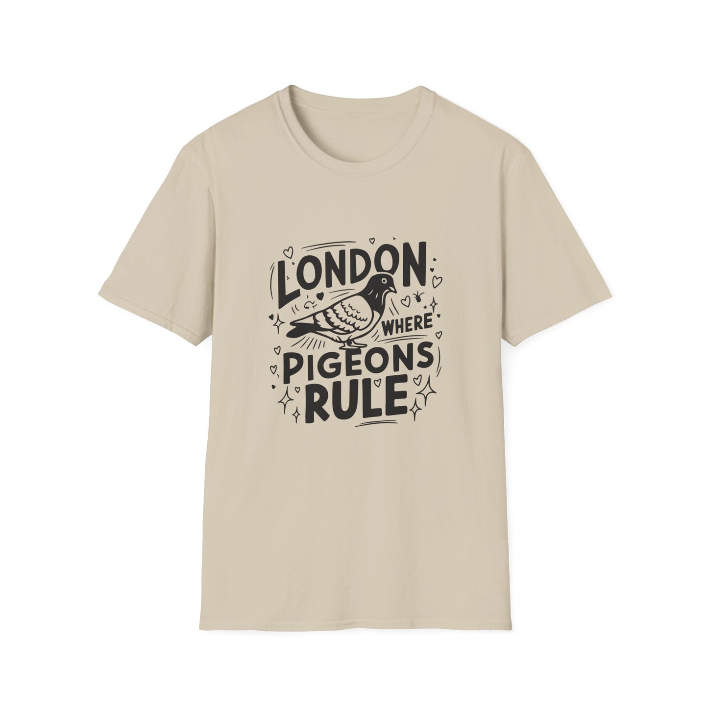 London Where Pigeons Rule Unisex Softstyle T-Shirt