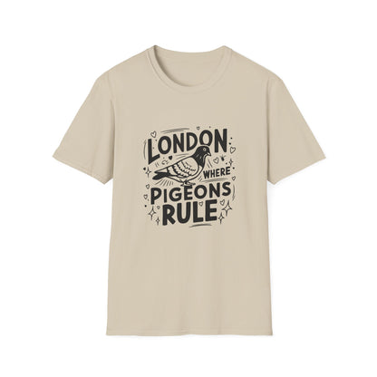 London Where Pigeons Rule Unisex Softstyle T-Shirt