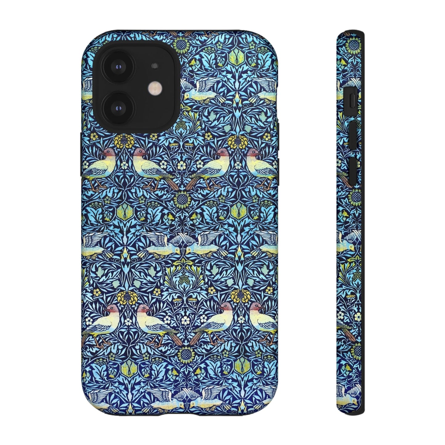 Bird and Floral Pattern Phone Case, Tough Cases, Gift for Nature Lovers, Eco-friendly, Custom Phone Accessories, All-Occasion