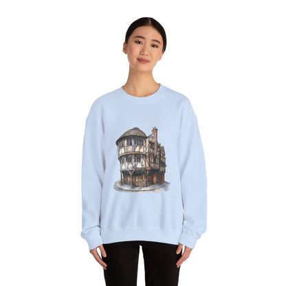 Unisex Heavy Blend™ Crewneck Sweatshirt - Home Away from Home - British Pub Atmosphere