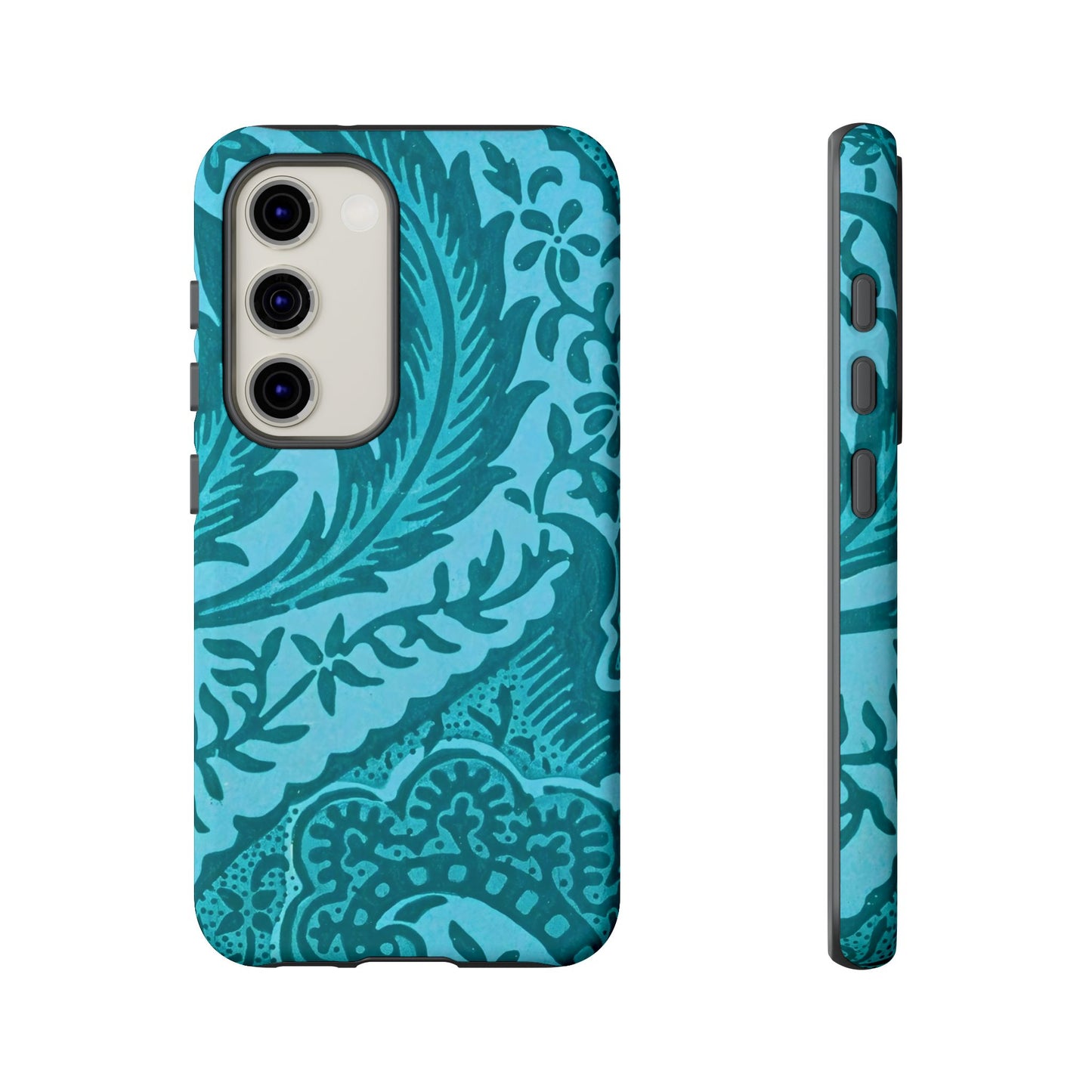Protective Phone Case with Elegant Teal Design, Tough Cases, Floral Phone Cover, Stylish Smartphone Protection, Gifts for Her, Trendy [...]