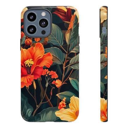 Tough Floral Phone Case | Tropical Vibe, Gift for Nature Lovers, Summer Beach Accessory, Floral Pattern, Trendy Phone Accessories