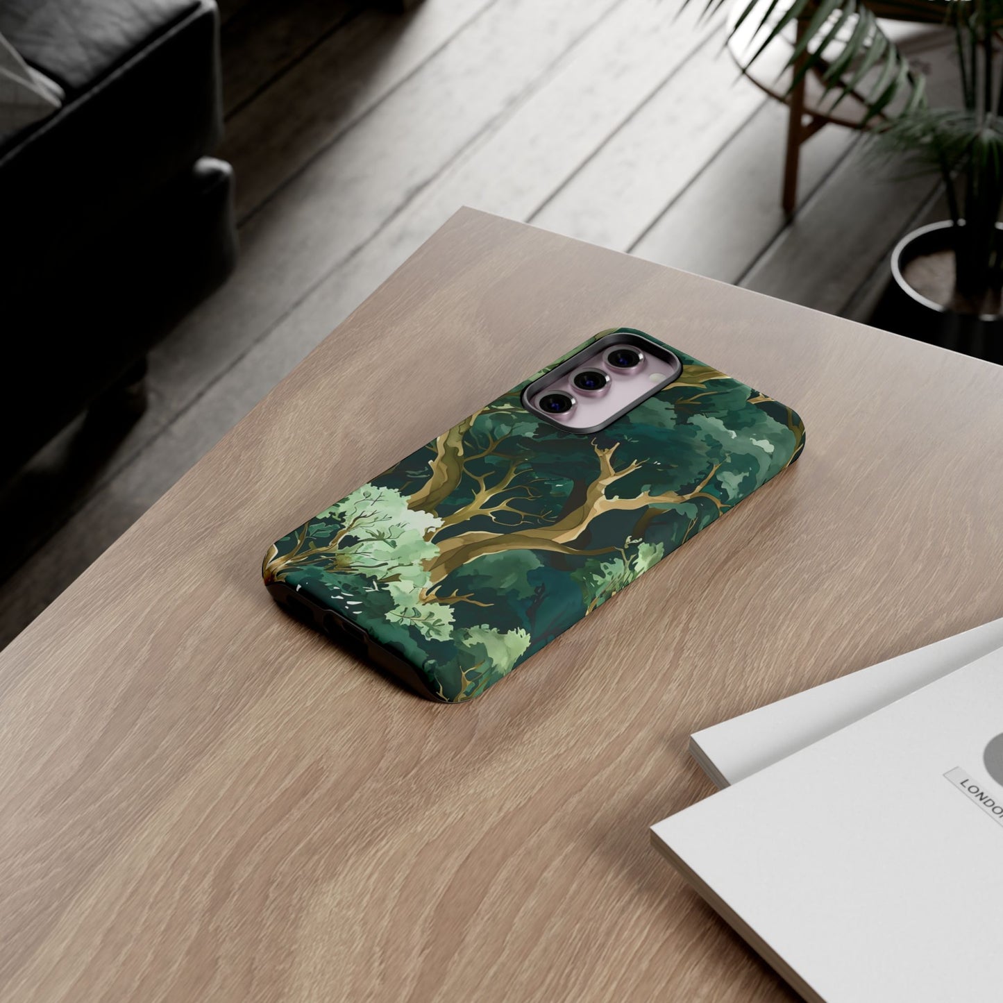Forest Green Phone Case, Nature-Inspired Tough Cases, Eco-Friendly Gift, Outdoor Lover Accessory, Unique Phone Cover