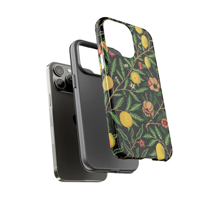 Tough Cases Phone Case, Floral Phone Cover, Tough Phone Protection, Gift for Plant Lovers, Black Background, Eco-Friendly Design