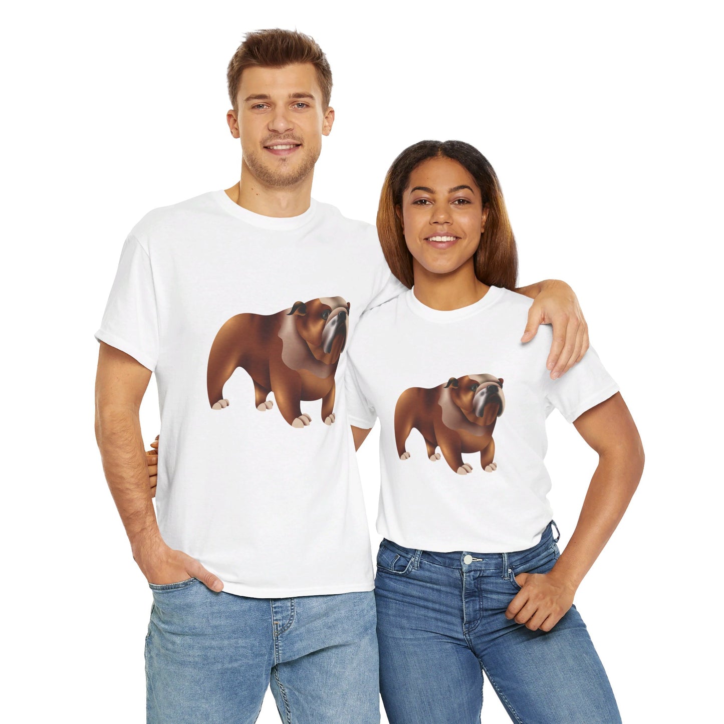 Adorable British Dog Relaxed Unisex Heavy Cotton T-Shirt