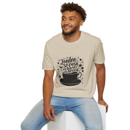 My London Tea has an Accent Unisex Softstyle T-Shirt