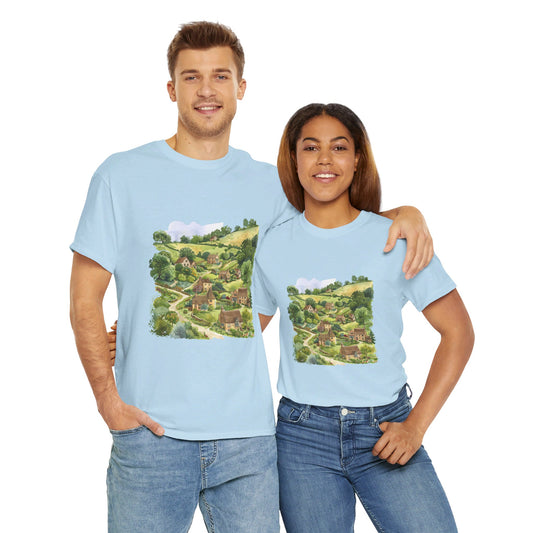 British Nature - Scenic Landscapes and Natural Beauty Trendy Unisex Heavy Cotton T-Shirt