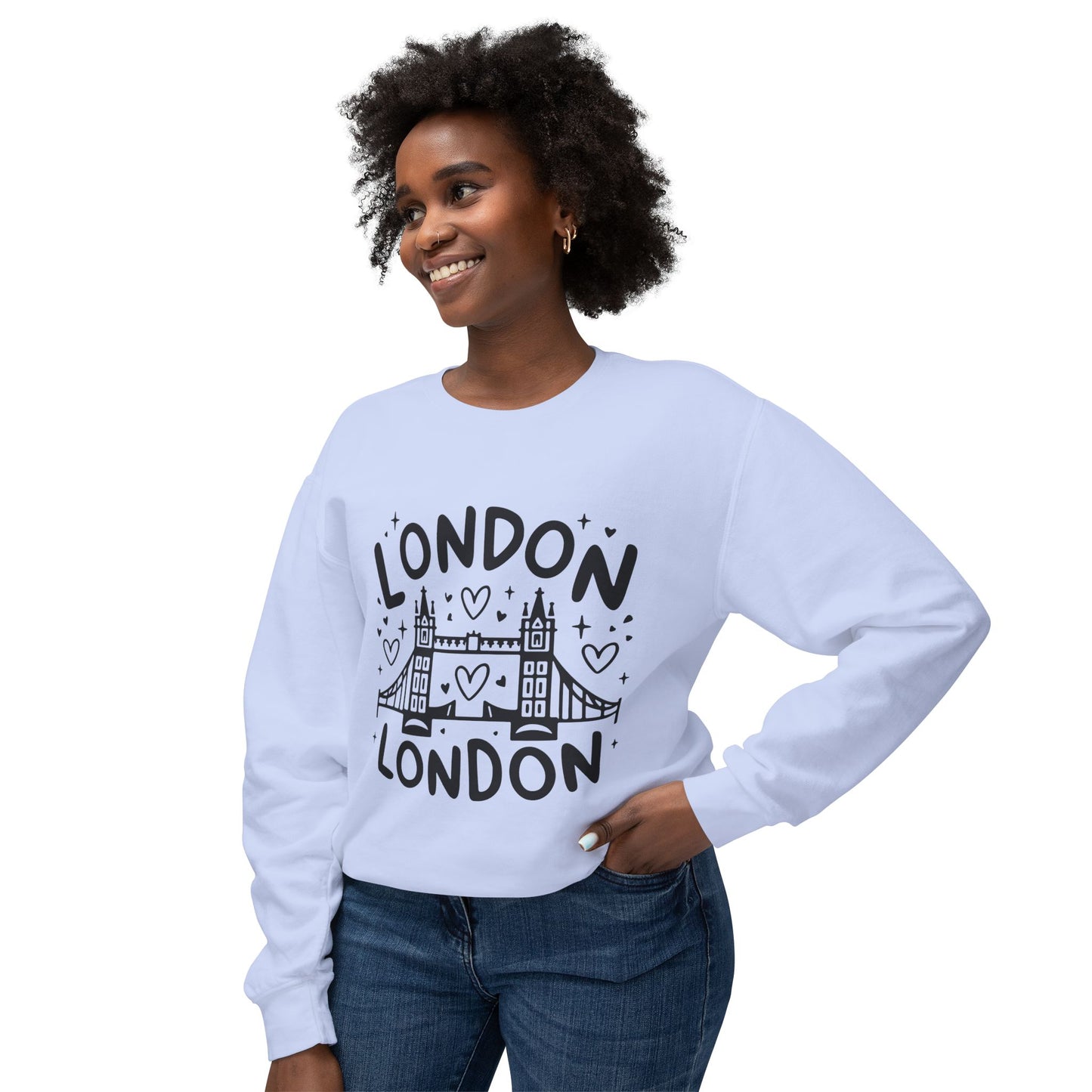 Unisex Lightweight Crewneck Sweatshirt - Adorable London