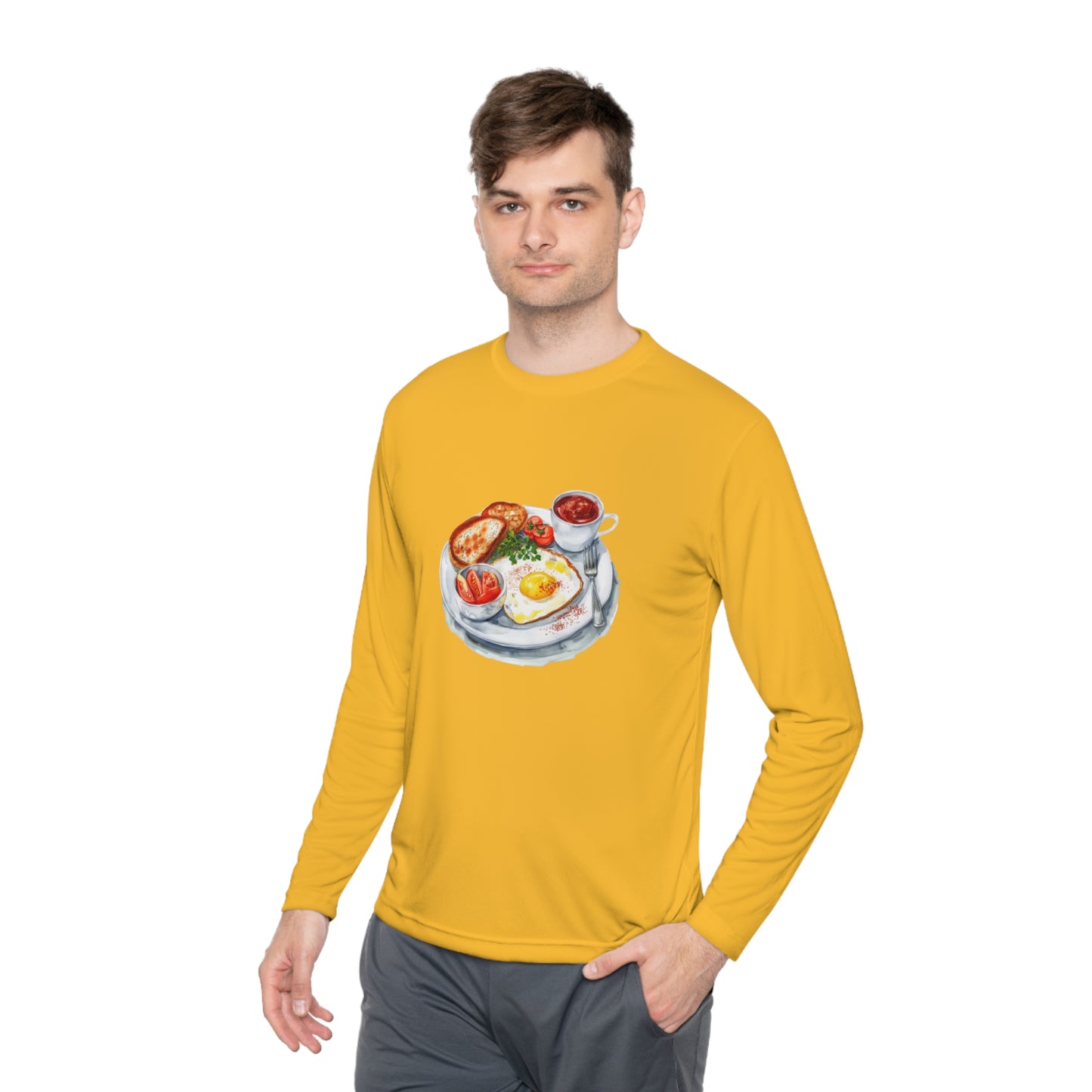 Unisex Lightweight Long Sleeve Tee - British Food - Traditional Dishes and Culinary Delights
