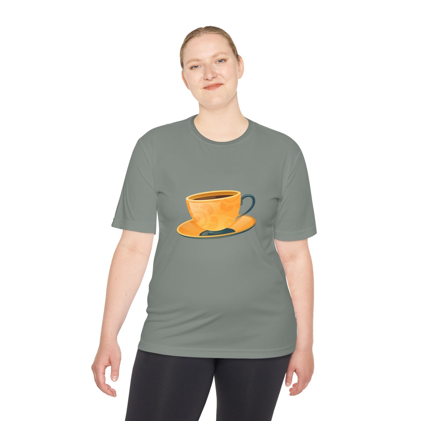 Unisex Moisture Wicking Tee - Vintage British Tea Cup Art Print