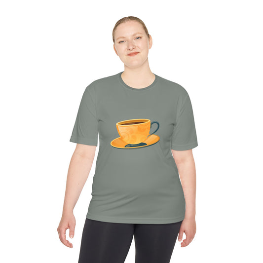 Unisex Moisture Wicking Tee - Vintage British Tea Cup Art Print