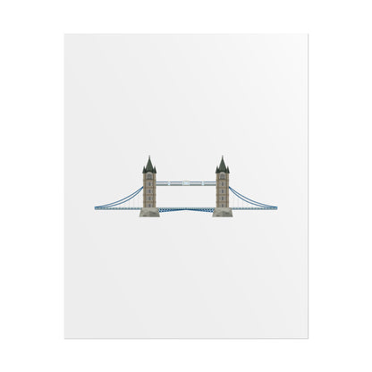 Tower Bridge Rolled Poster, London City Decor, Wall Art, Gift for Travelers, Home Aesthetic, UK Wall Art