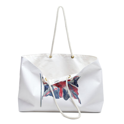 Stylish Union Jack Weekender Bag, Travel Tote, Beach Bag, Overnight Bag, British Flag Bag, Gift for Travelers
