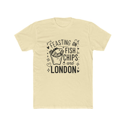 Fish Chips and London Versatile Unisex Cotton Crew Tee