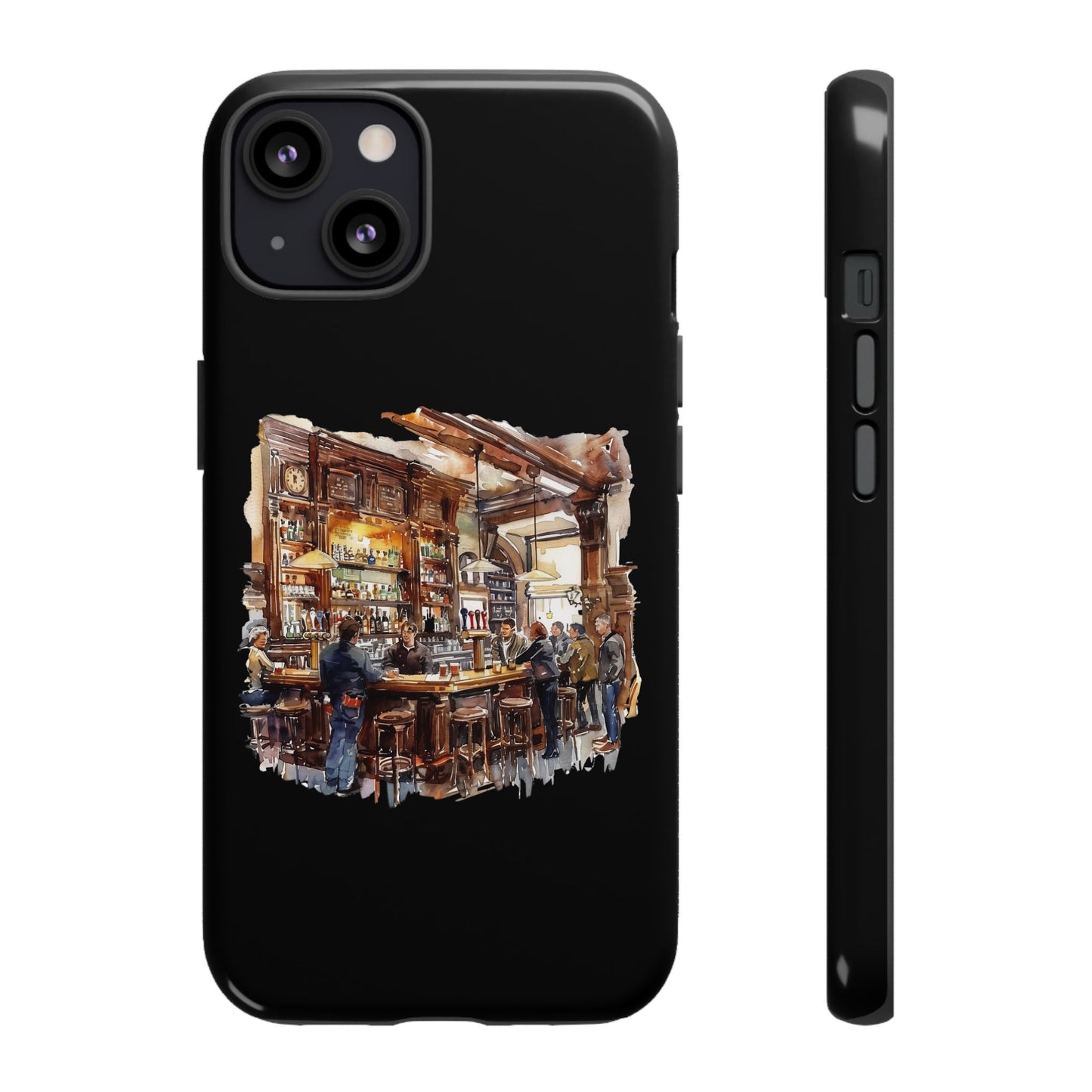 Artistic Phone Case - Cozy Pub Vibe, Trendy Smartphone Accessory, Gift for Friends, Modern Design, Durable Protection