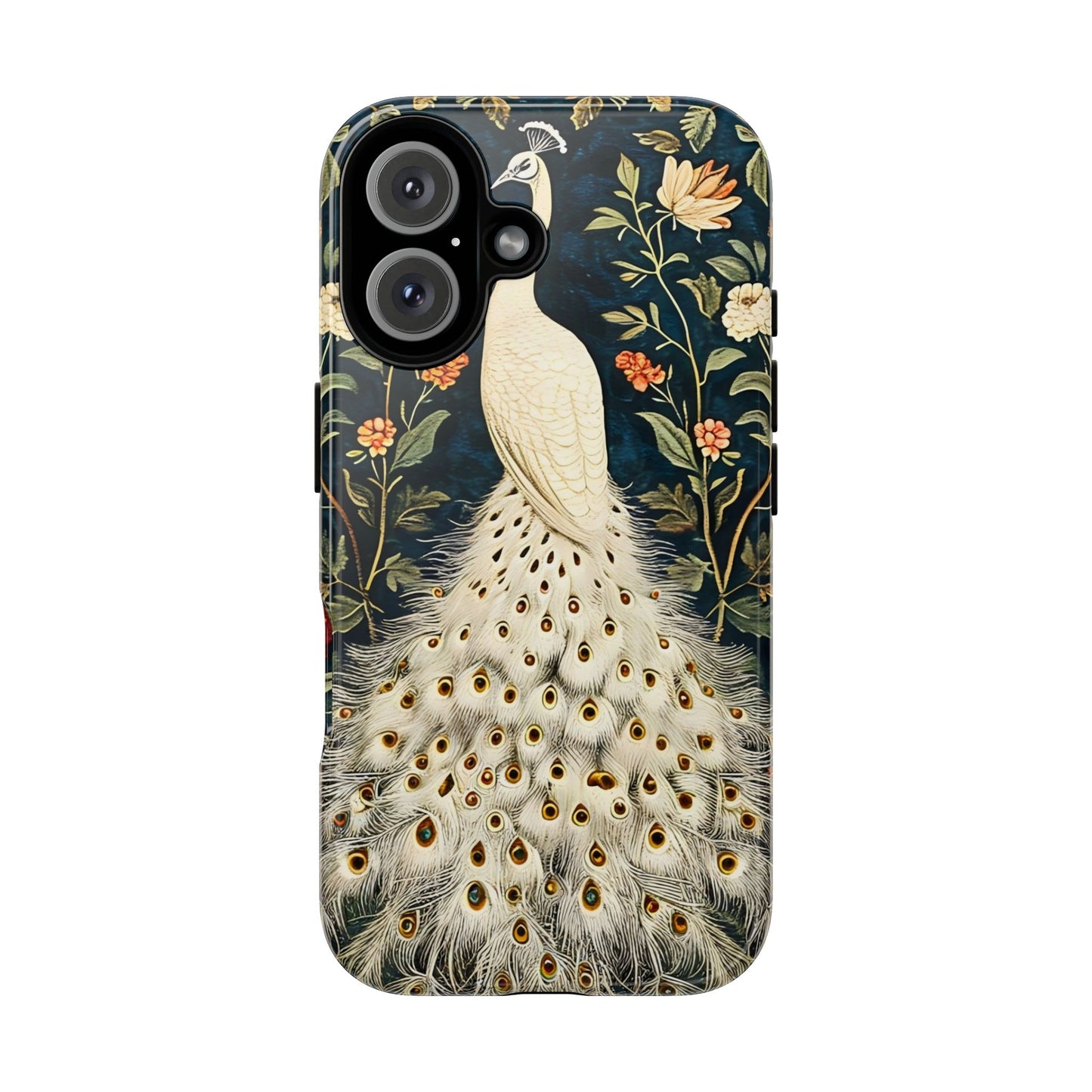 Elegant Peacock Phone Case, Floral Phone Cover, Tough Cases, Stylish Tech Gift, Nature Lover Accessory, Birthday Gift