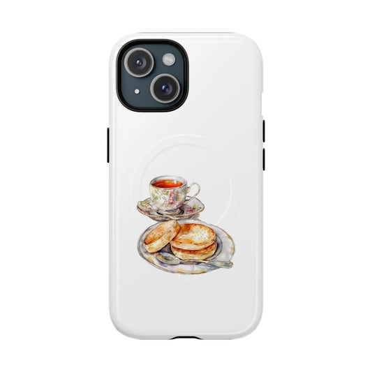Charming Magnetic Phone Cases for Tea Lovers, Tough Phone Cover, Unique Gift, Cute Tea Design, Kitchen Decor