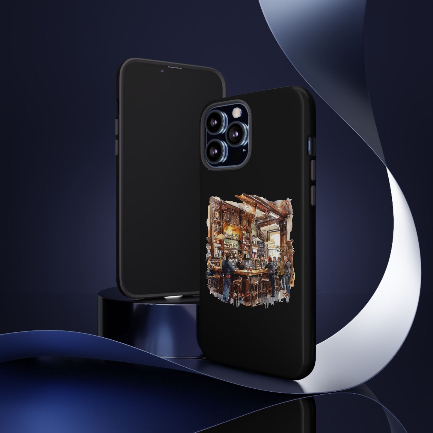 Artistic Phone Case - Cozy Pub Vibe, Trendy Smartphone Accessory, Gift for Friends, Modern Design, Durable Protection