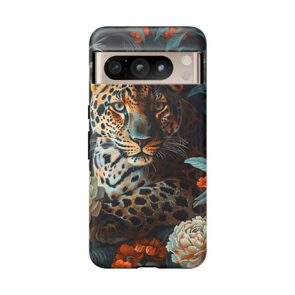 Wildlife Phone Case with Leopard Design | Tough Cases, Animal Prints, Floral Phone Cover, Gift for Nature Lovers, Unique Phone Accessories