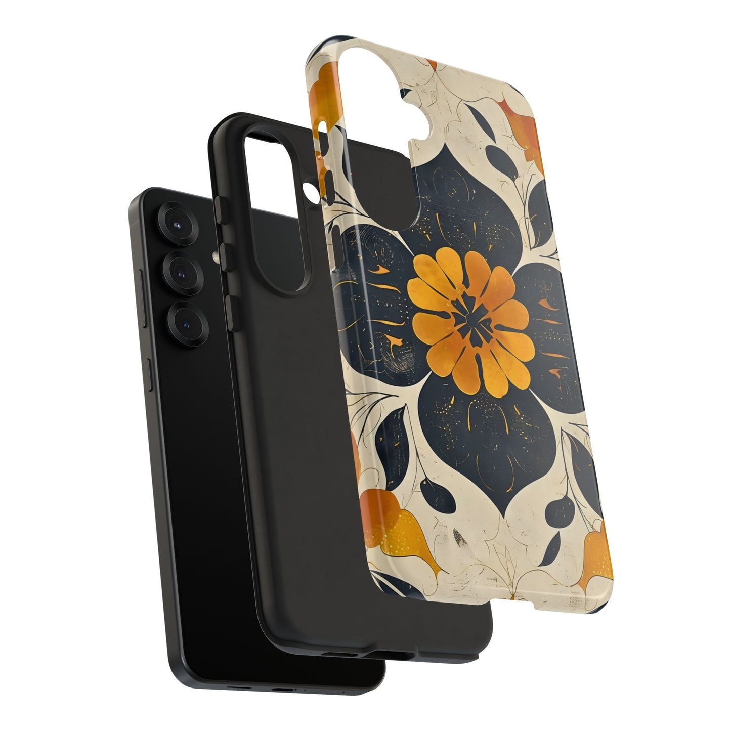 Floral Phone Case - Tough Cases, Botanical iPhone Cover, Vintage Flower Design, Durable Smartphone Protection, Unique Gift Idea