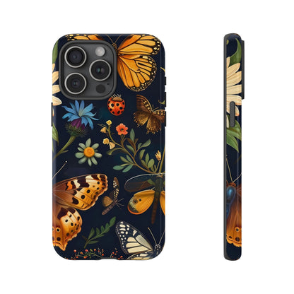 Nature-Inspired Phone Case | Floral Butterfly Design, Tough Phone Cover, Gift for Nature Lovers, Cute Butterfly Case, Home Decor