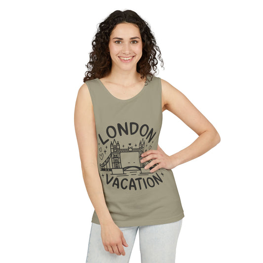 Unisex Garment-Dyed Tank Top - London Vacation