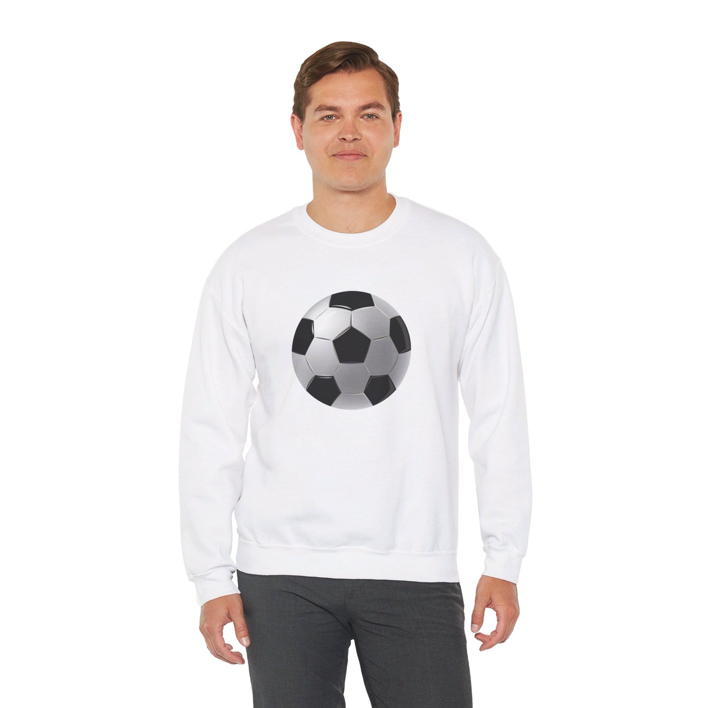 Unisex Heavy Blend™ Crewneck Sweatshirt Lightweight - Dynamic Football Design