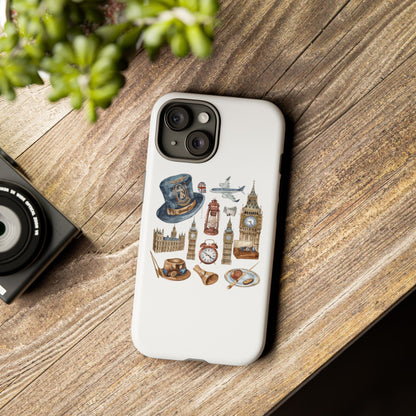 London-Themed Phone Case, Durable iPhone Cover, Gift for Travelers, Unique Cell Phone Accessories, Stylish Gadget Protection