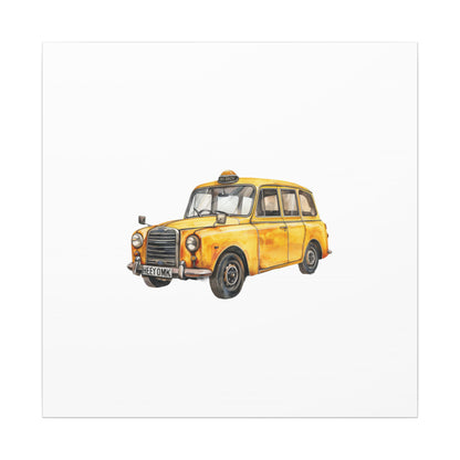 Vintage Taxi Matte Canvas, Stretched, 0.75" (Multi-Size)