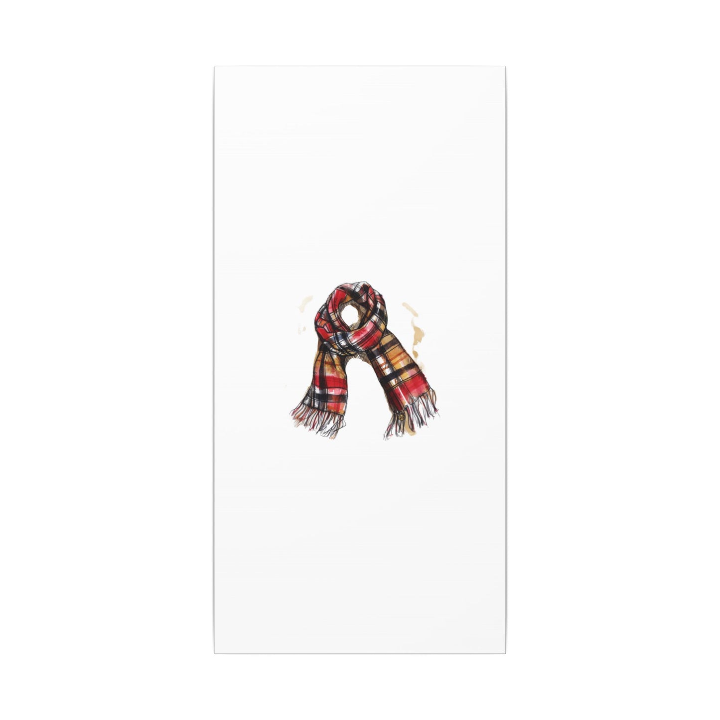 Autumn Scarf Canvas Art Print | Cozy Home Décor, Gift for Fall Lovers, Seasonal Wall Art, Unique Interior Design