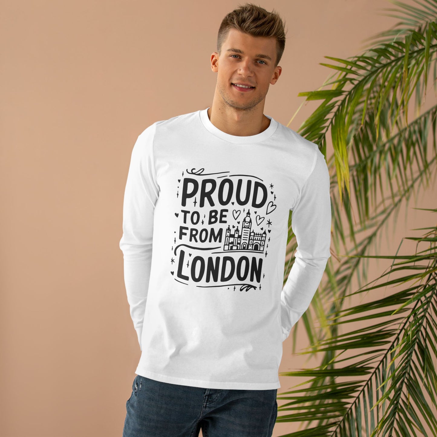 Men’s Base Longsleeve Tee - Proud to be from London