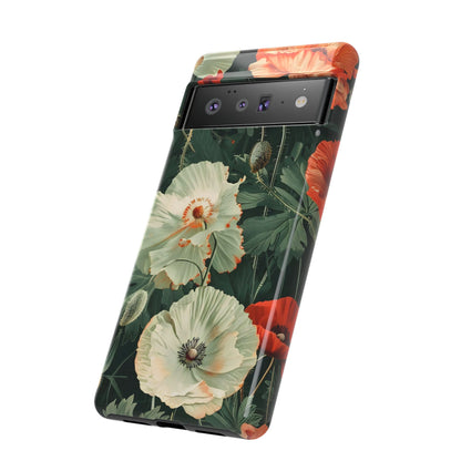 Floral Phone Case - Tough Cases, Botanical Design, Gift for Friends, Trendy Mobile Cover, Personalized Phone Accessory