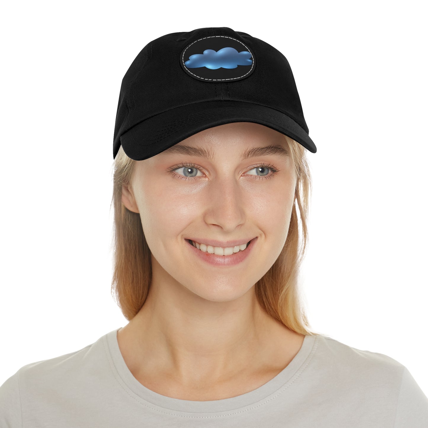 Gliter Cloud Stylish Dad Hat with Leather Cloud Patch | Casual Summer Accessory, Perfect Gift for Dads, Unisex Cap, Outdoor Fun, Relaxed Vibe