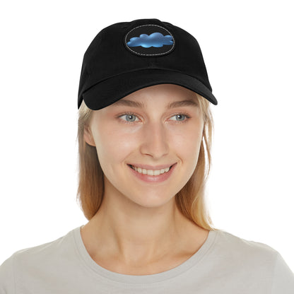 Gliter Cloud Stylish Dad Hat with Leather Cloud Patch | Casual Summer Accessory, Perfect Gift for Dads, Unisex Cap, Outdoor Fun, Relaxed Vibe