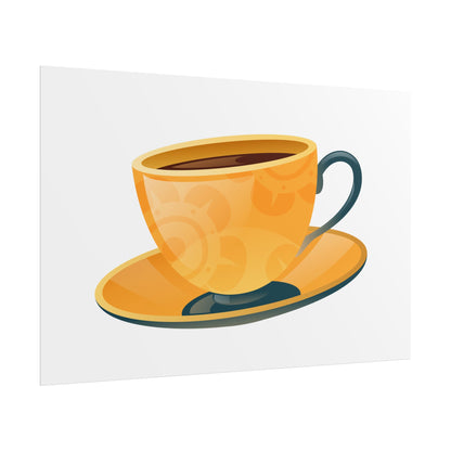 Coffee Lovers Rolled Posters, Cute Coffee Art, Kitchen Decor, Coffee Shop Print, Gift for Coffee Enthusiasts