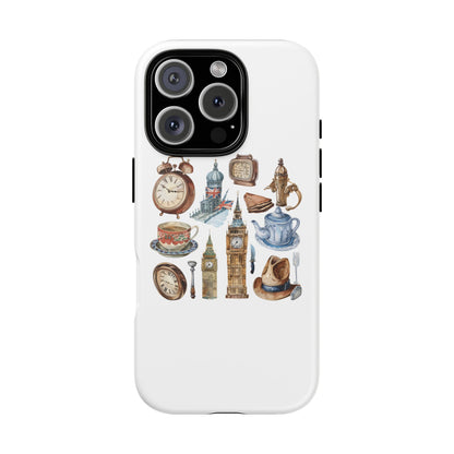 Vintage Illustrative Phone Case, Whimsical Tough Phone Cover, Gifts for Her, Unique Cell Phone Accessory