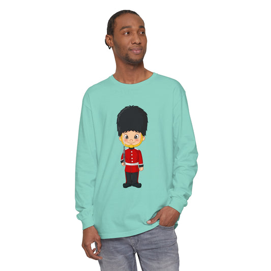 Unisex Garment-dyed Long Sleeve T-Shirt - British Soldier Classic Military Elegance and Honorable