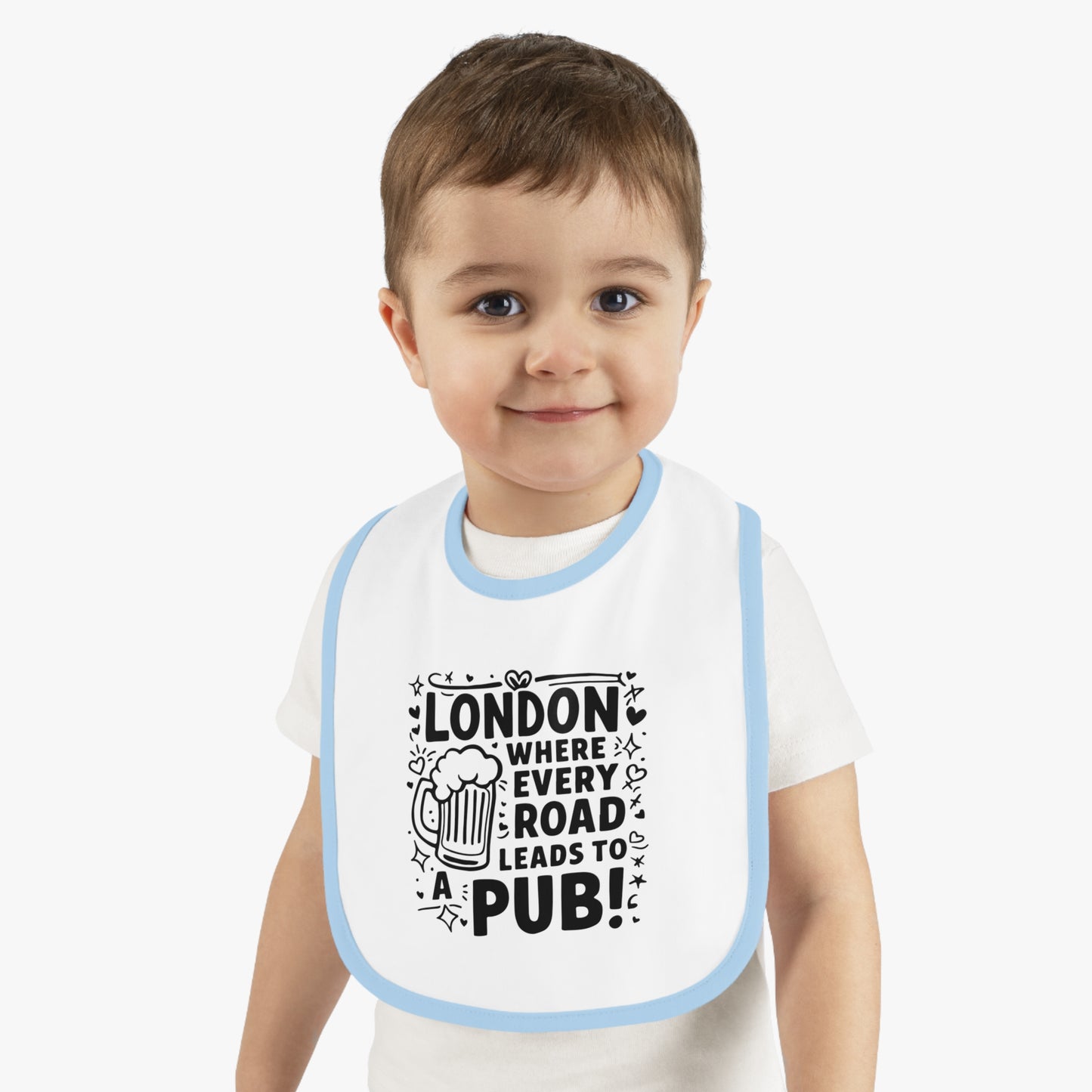 London Pub Themed Baby Bib, Cute Baby Gift, Baby Shower Present, Funny Bib, Newborn Accessory, Toddler Bibs, Baby Apparel
