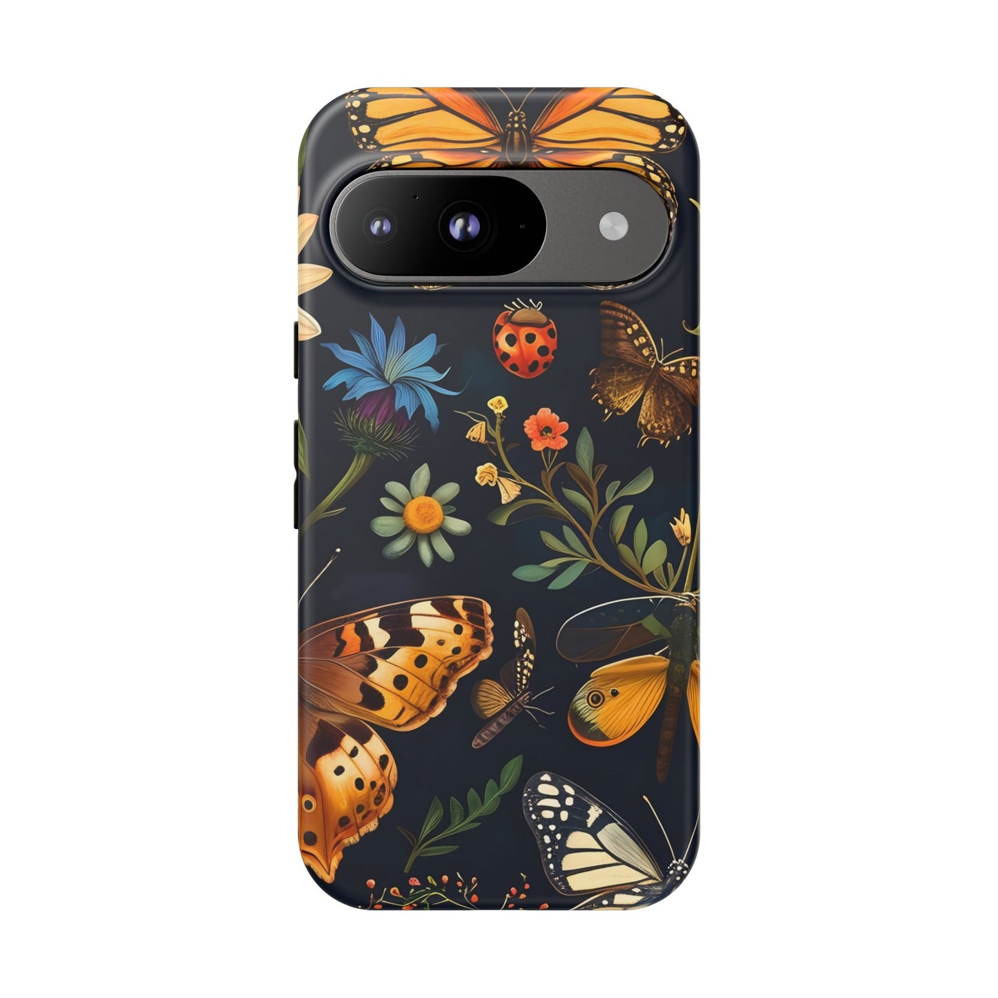 Nature-Inspired Phone Case | Floral Butterfly Design, Tough Phone Cover, Gift for Nature Lovers, Cute Butterfly Case, Home Decor