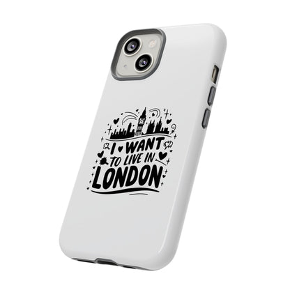 London-Themed Tough Phone Case - Chic & Stylish Protection