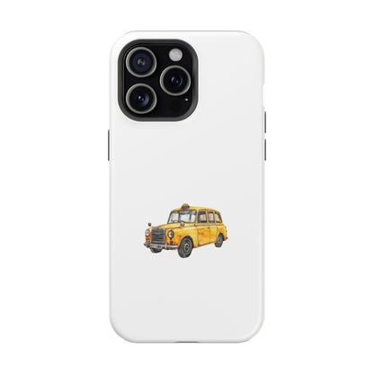 New York Taxi Magnetic Phone Case, Cute Gift for NYC Lovers, Travel Accessories, Unique Phone Cover, Durable Tough Case