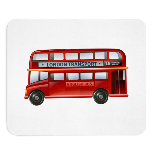 London Bus Mouse Pad, Gift for Travelers, Office Decor, Unique Desk Accessory, Home Office Essentials, Fun Mouse Pad