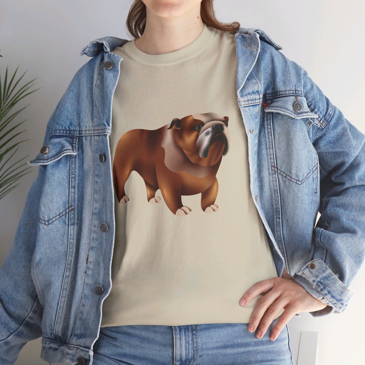 Adorable British Dog Relaxed Unisex Heavy Cotton T-Shirt