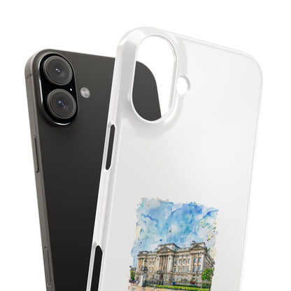 Artistic Slim Phone Case with Watercolor Design, Unique Phone Cover, Gift for Travelers, Stylish Mobile Accessory, Custom Phone Protection
