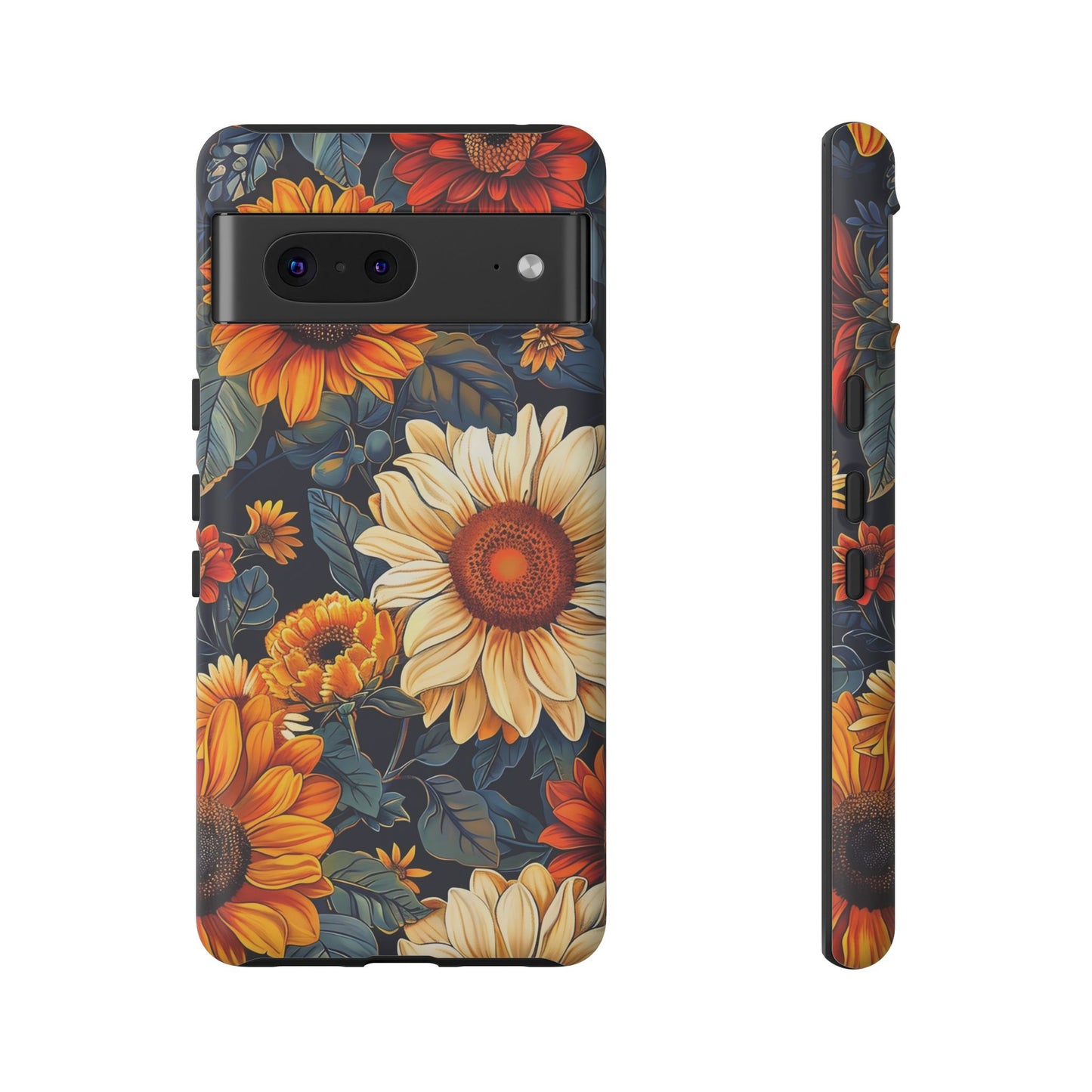 Floral Tough Phone Case | Sunflower Design, iPhone Cover, Protective Case, Gifts for Her, Floral Phone Accessory